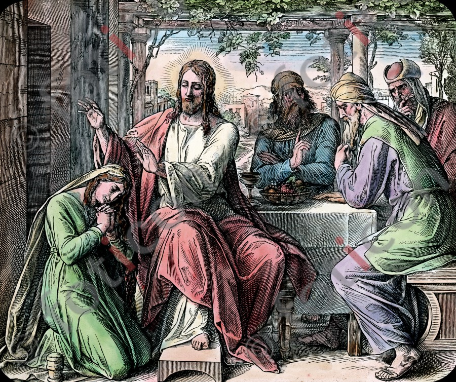 Jesus und die Sünderin | Jesus and the Sinner - Foto foticon-simon-043-025.jpg | foticon.de - Bilddatenbank für Motive aus Geschichte und Kultur